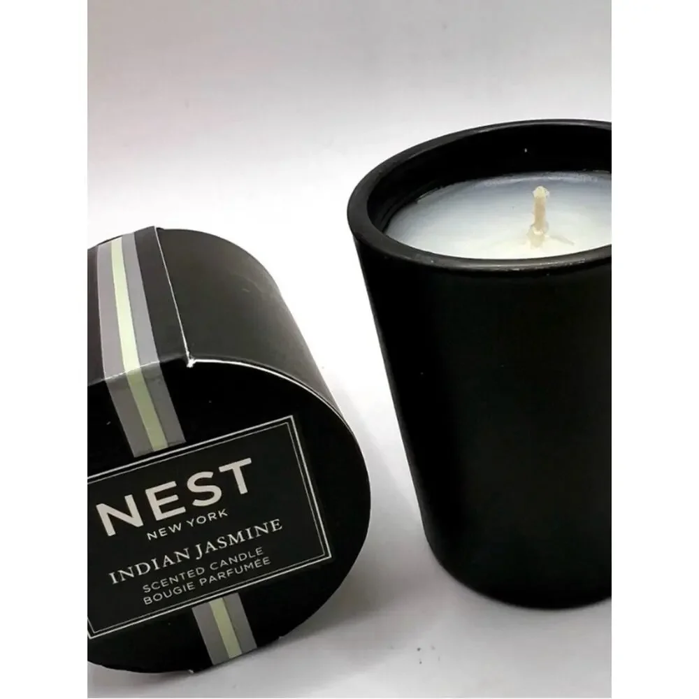 Nest Indian Jasmine Scented Candle - NEW 2 PACK Black Ceramic